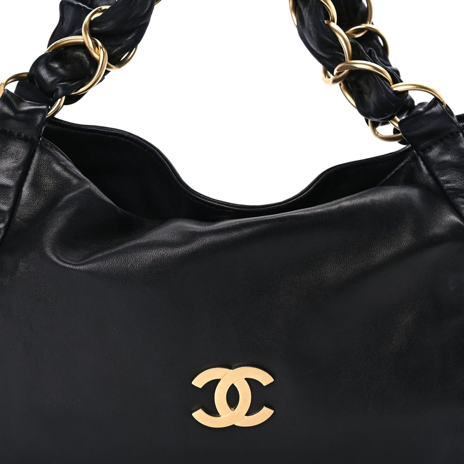 Chanel Lambskin Small Olsen Shoulder Bag Black Image 7