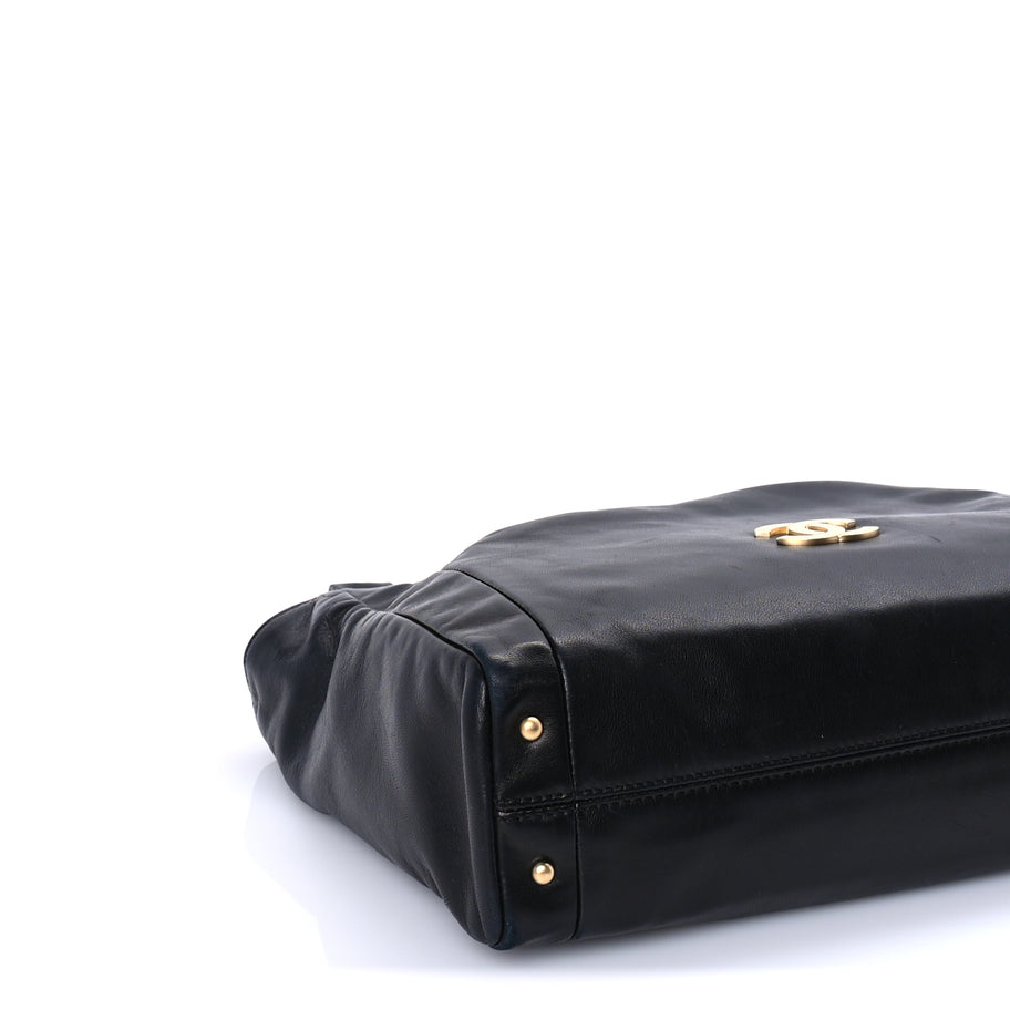 Chanel Lambskin Small Olsen Shoulder Bag Black Image 8