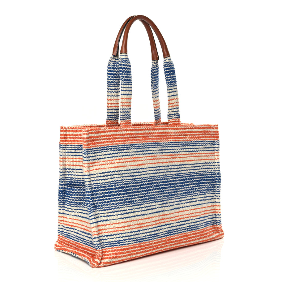 Celine Jacquard Striped Large Cabas Multicolor Image 2