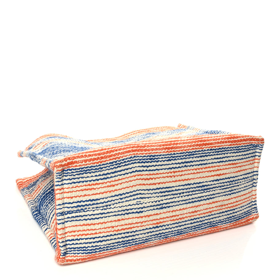 Celine Jacquard Striped Large Cabas Multicolor Image 3