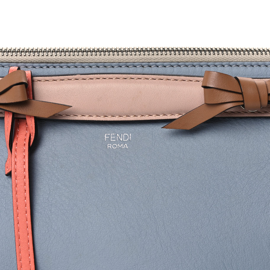 Fendi Vitello Dolce Knotted Medium By The Way Boston Bag  Polvere Orzo Multicolor Image 6