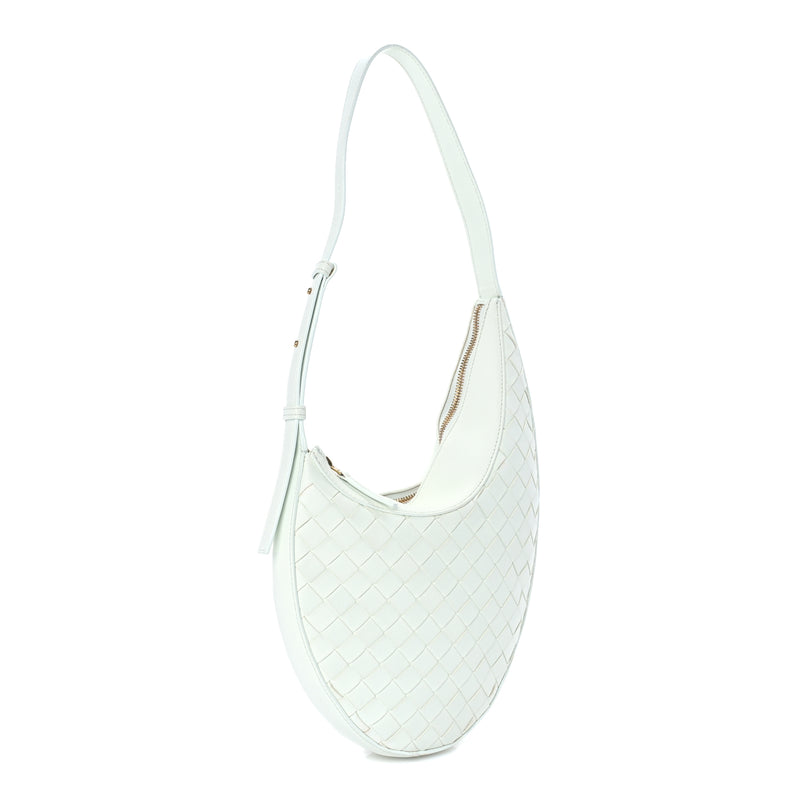  Bottega Veneta Nappa Intrecciato Small Drop Shoulder Bag  Glacier