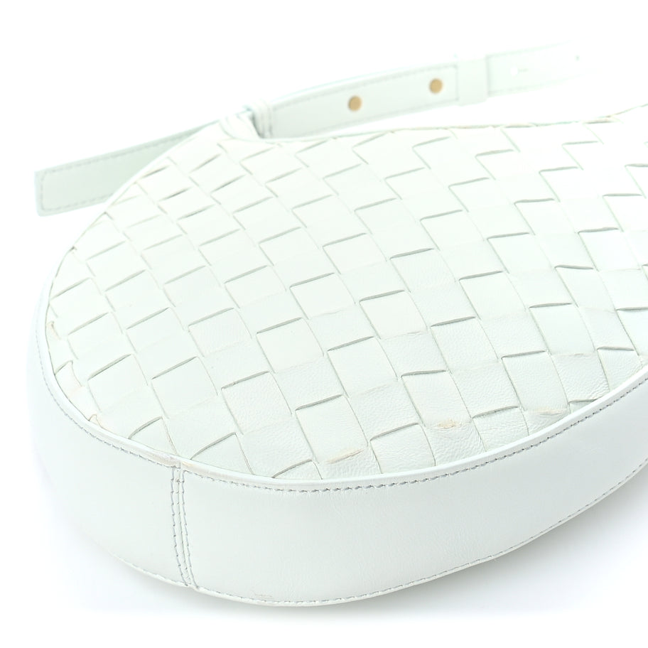 Bottega Veneta Nappa Intrecciato Small Drop Shoulder Bag  Glacier Image 8