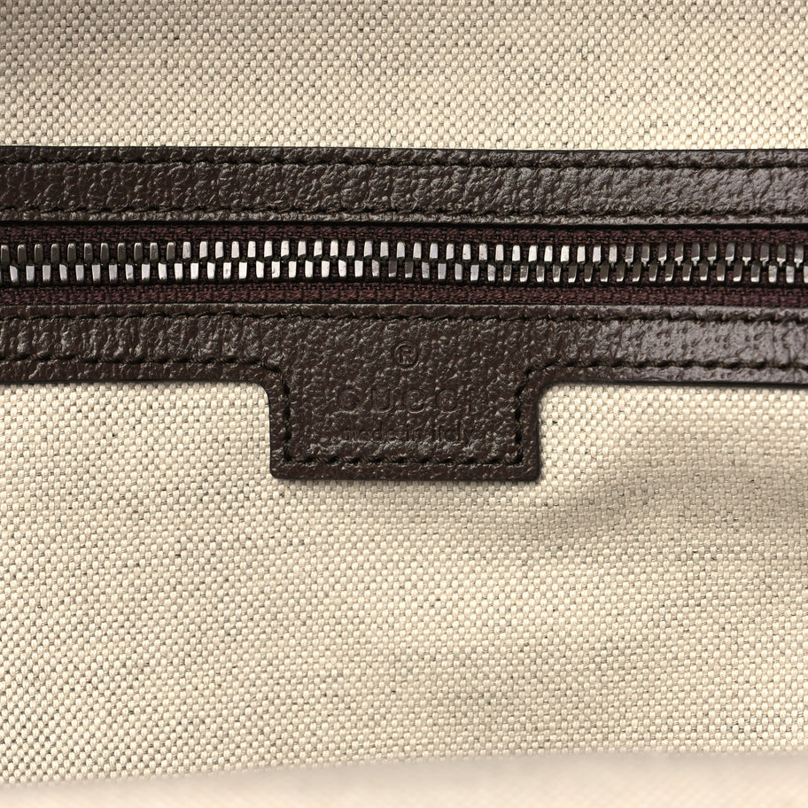 Gucci GG Supreme Monogram Textured Dollar Calfskin Web Small Ophidia Day Backpack Beige Ebony Fluorescent Fuchsia Image 5