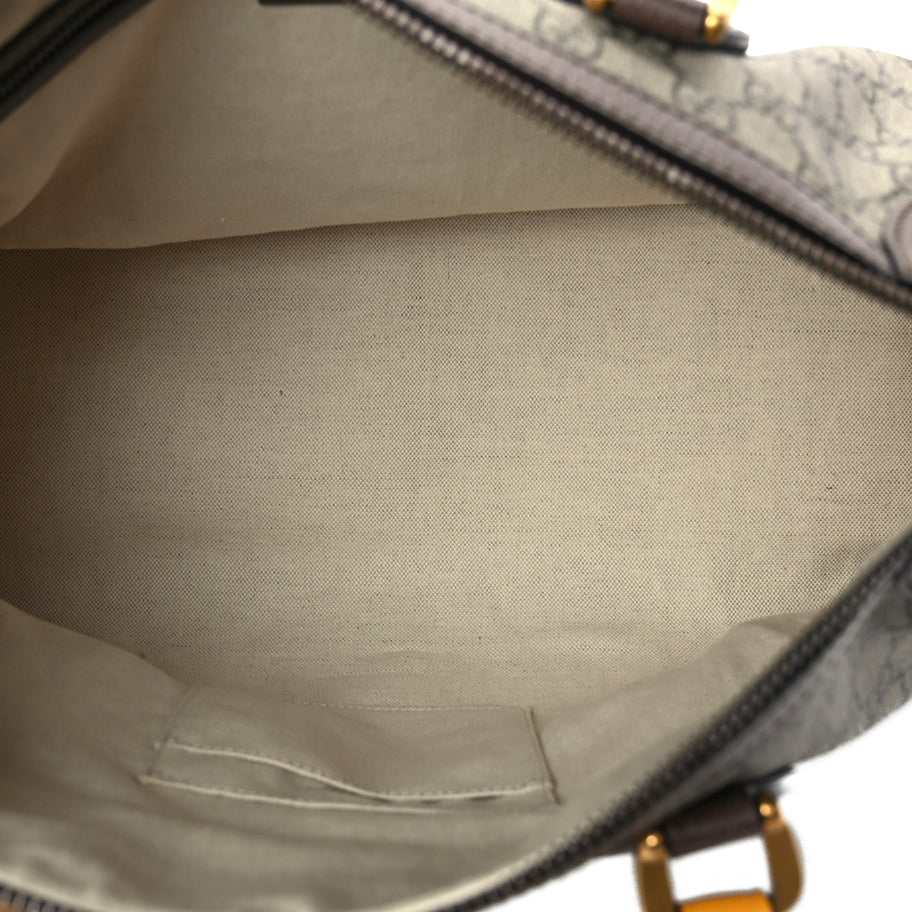 Gucci Soft GG Supreme Monogram Web Neo Vintage Duffle Bag Beige New Acero Crop Image 4