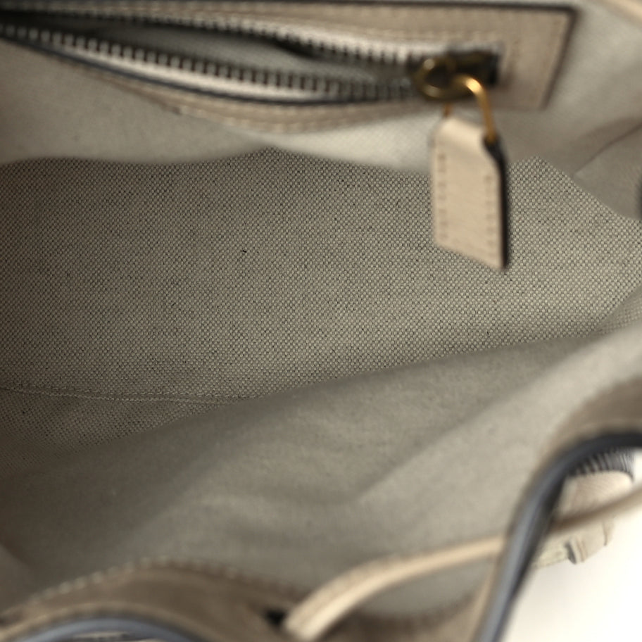 Gucci GG Supreme Monogram Azalea Calfskin Retro Interlocking G Buckle Backpack Beige Mystic White Image 4