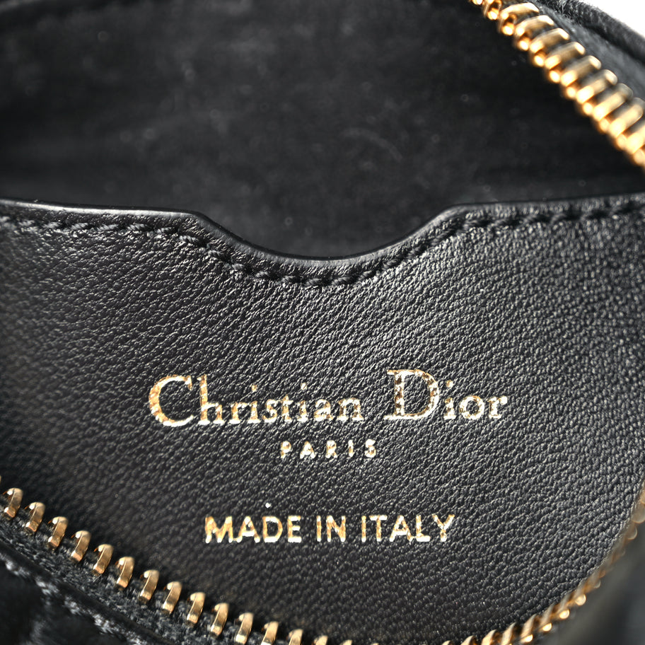 Christian Dior Lambskin Cannage Micro Dior Vibe Hobo Bag Black Image 5