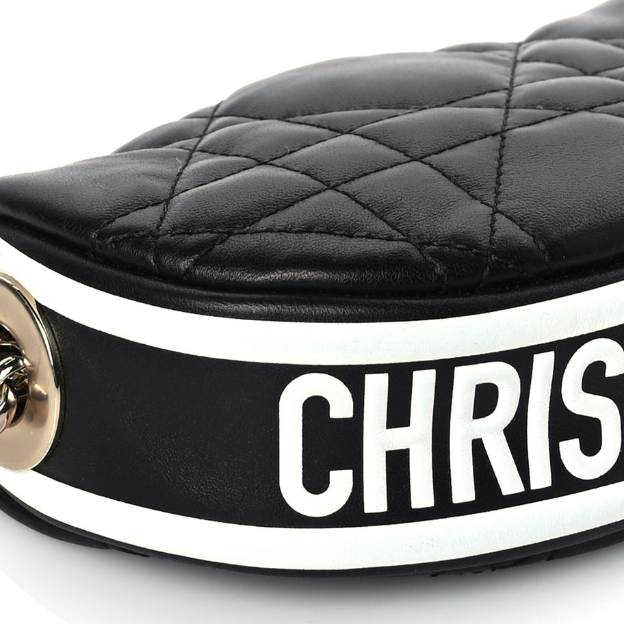 Christian Dior Lambskin Cannage Micro Dior Vibe Hobo Bag Black Image 7