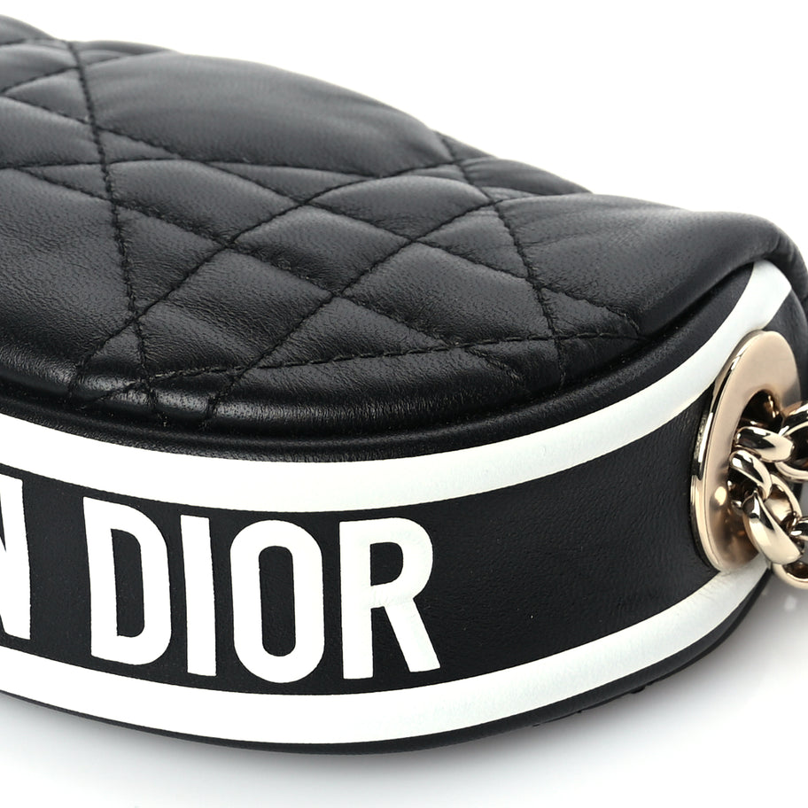 Christian Dior Lambskin Cannage Micro Dior Vibe Hobo Bag Black Image 8