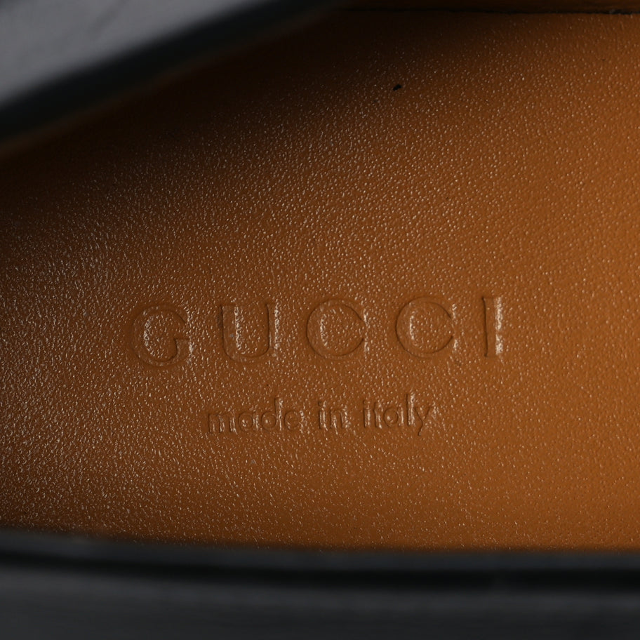 Gucci Calfskin Womens Jordaan Loafers 37.5 Black Image 8