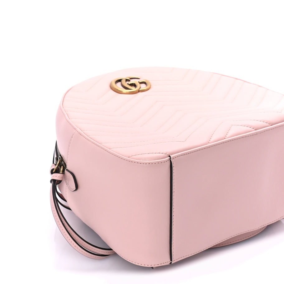 Gucci Calfskin Matelasse GG Marmont Backpack Porcelain Rose Image 7