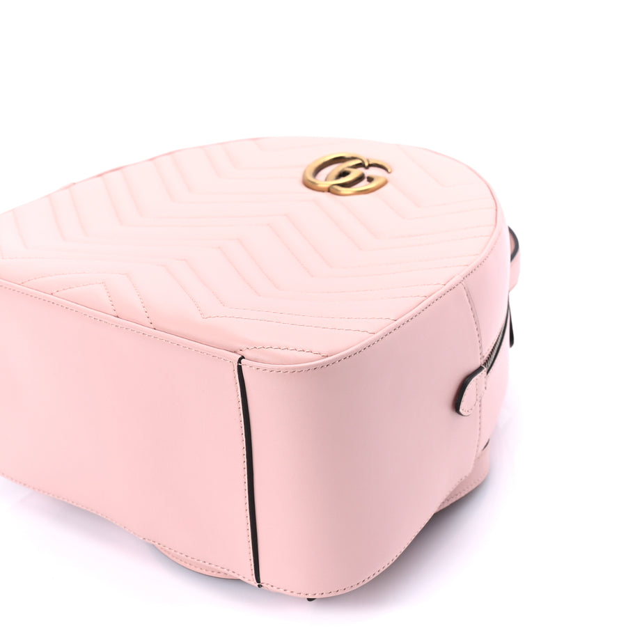 Gucci Calfskin Matelasse GG Marmont Backpack Porcelain Rose Image 8