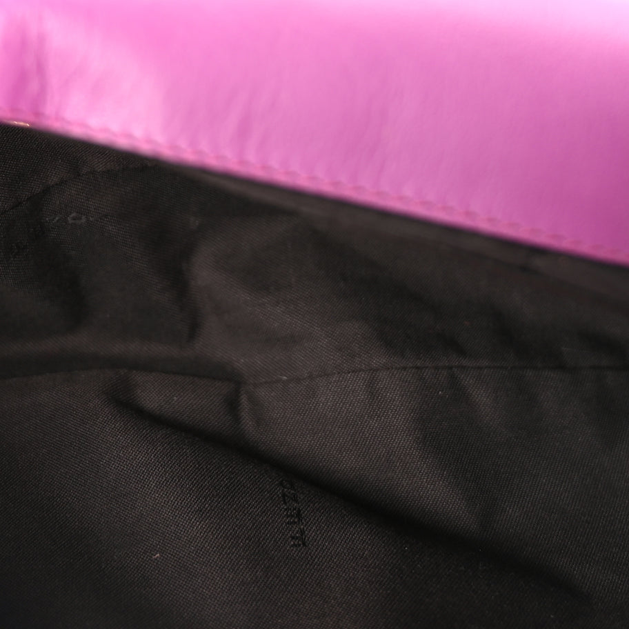 Fendi Shearling Vitello Dolce Macro FF 1974 Baguette  Bouganville Image 4