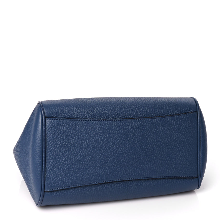 Mulberry Heavy Grain Small Belted Bayswater Tote Pale Navy Image 3