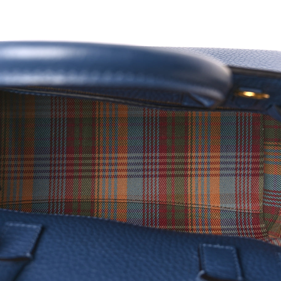 Mulberry Heavy Grain Small Belted Bayswater Tote Pale Navy Image 4