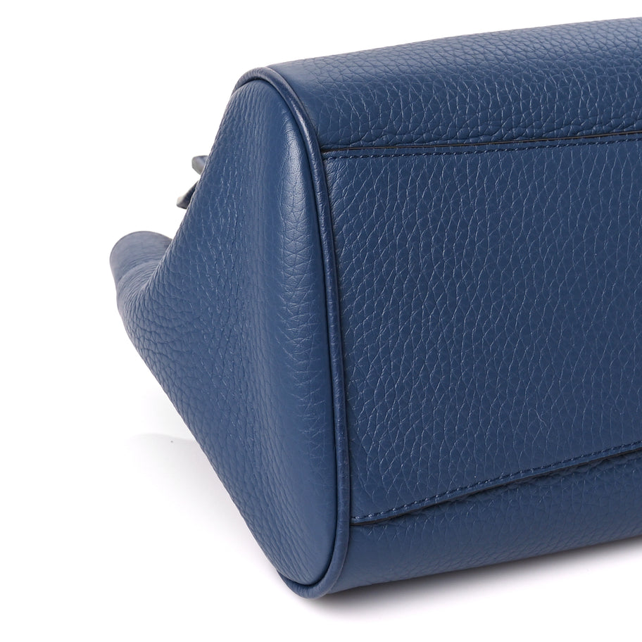 Mulberry Heavy Grain Small Belted Bayswater Tote Pale Navy Image 7