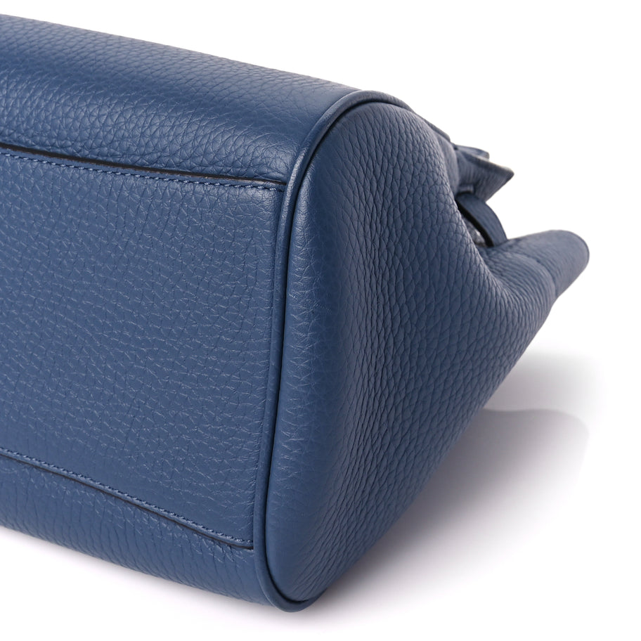 Mulberry Heavy Grain Small Belted Bayswater Tote Pale Navy Image 8