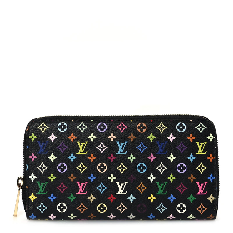  Louis Vuitton Monogram Multicolour Zippy Wallet Black