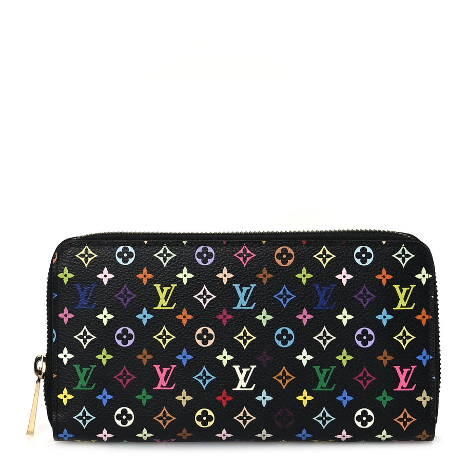 Louis Vuitton Monogram Multicolour Zippy Wallet Black Image 1