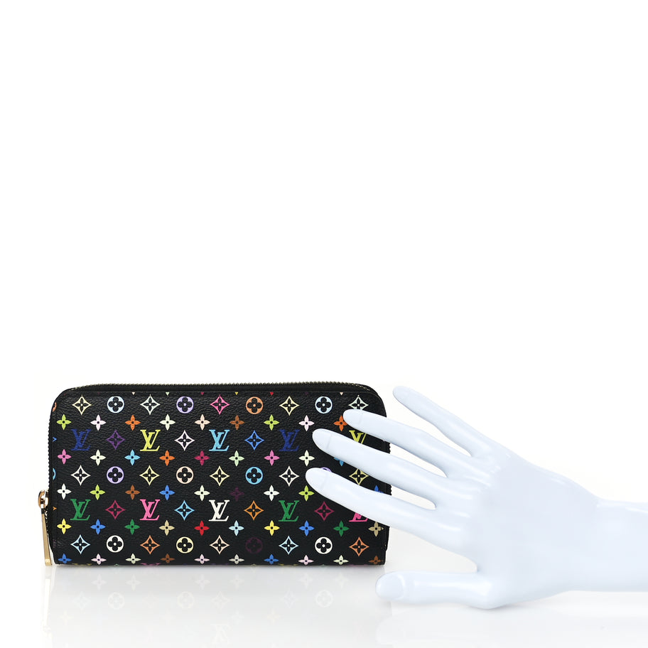 Louis Vuitton Monogram Multicolour Zippy Wallet Black Image 2