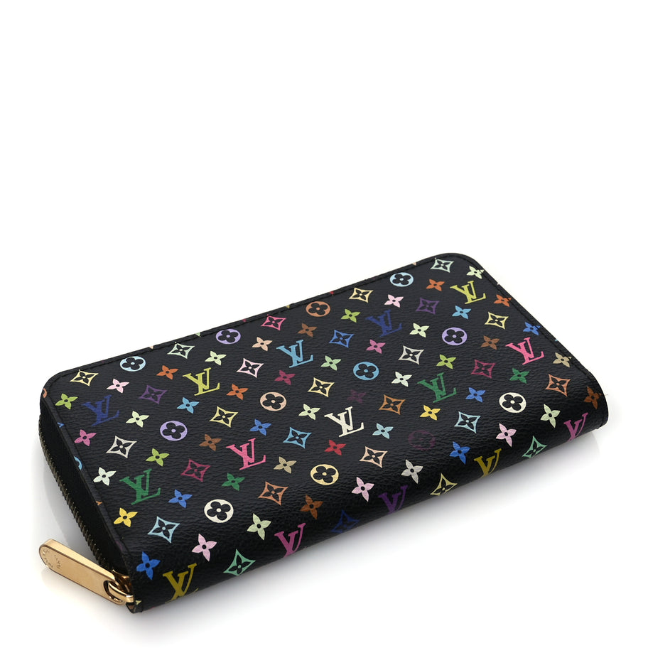 Louis Vuitton Monogram Multicolour Zippy Wallet Black Image 4
