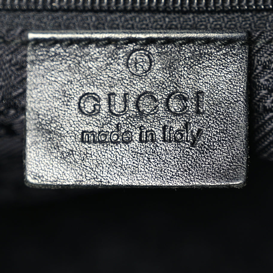 Gucci Calfskin Bamboo Shoulder Bag Black Image 5