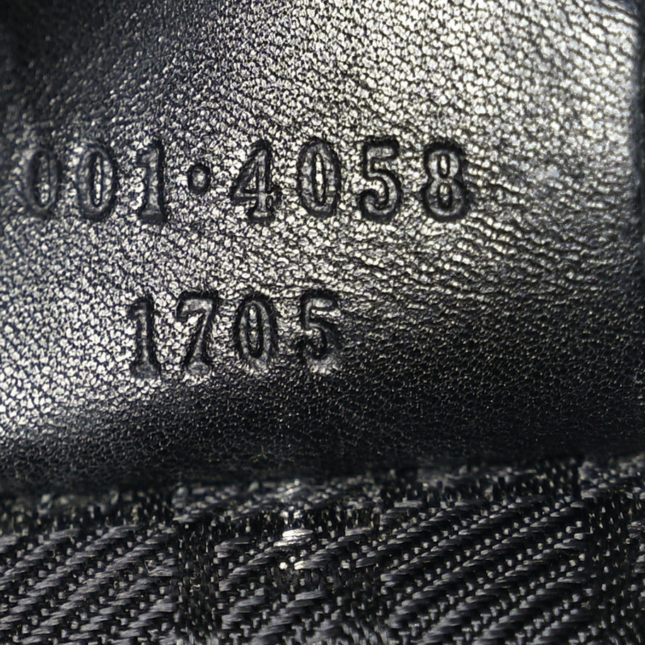 Gucci Calfskin Bamboo Shoulder Bag Black Image 6