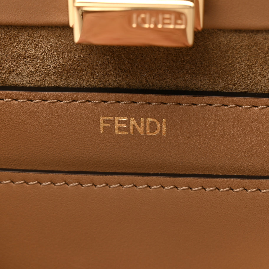 Fendi Vitello Small Soft Peekaboo Cappuccino Image 5
