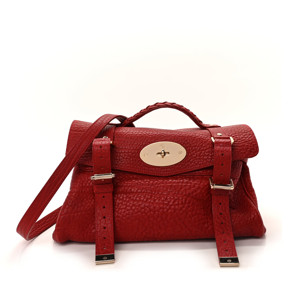 Mulberry Shrunken Calfskin Medium Alexa Poppy Red Image 1