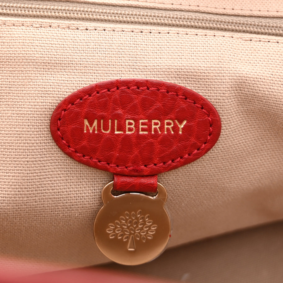 Mulberry Shrunken Calfskin Medium Alexa Poppy Red Image 5