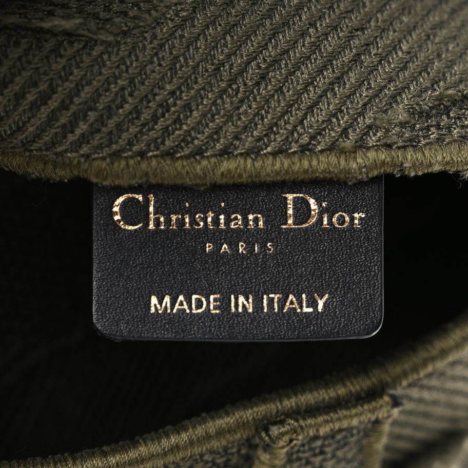 Christian Dior Canvas Embroidered Camouflage Saddle Belt Bag Green Image 5