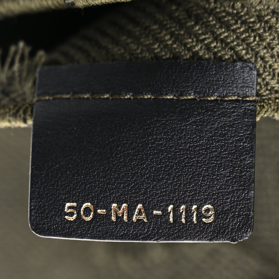 Christian Dior Canvas Embroidered Camouflage Saddle Belt Bag Green Image 6