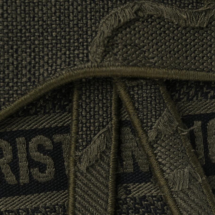 Christian Dior Canvas Embroidered Camouflage Saddle Belt Bag Green Image 7