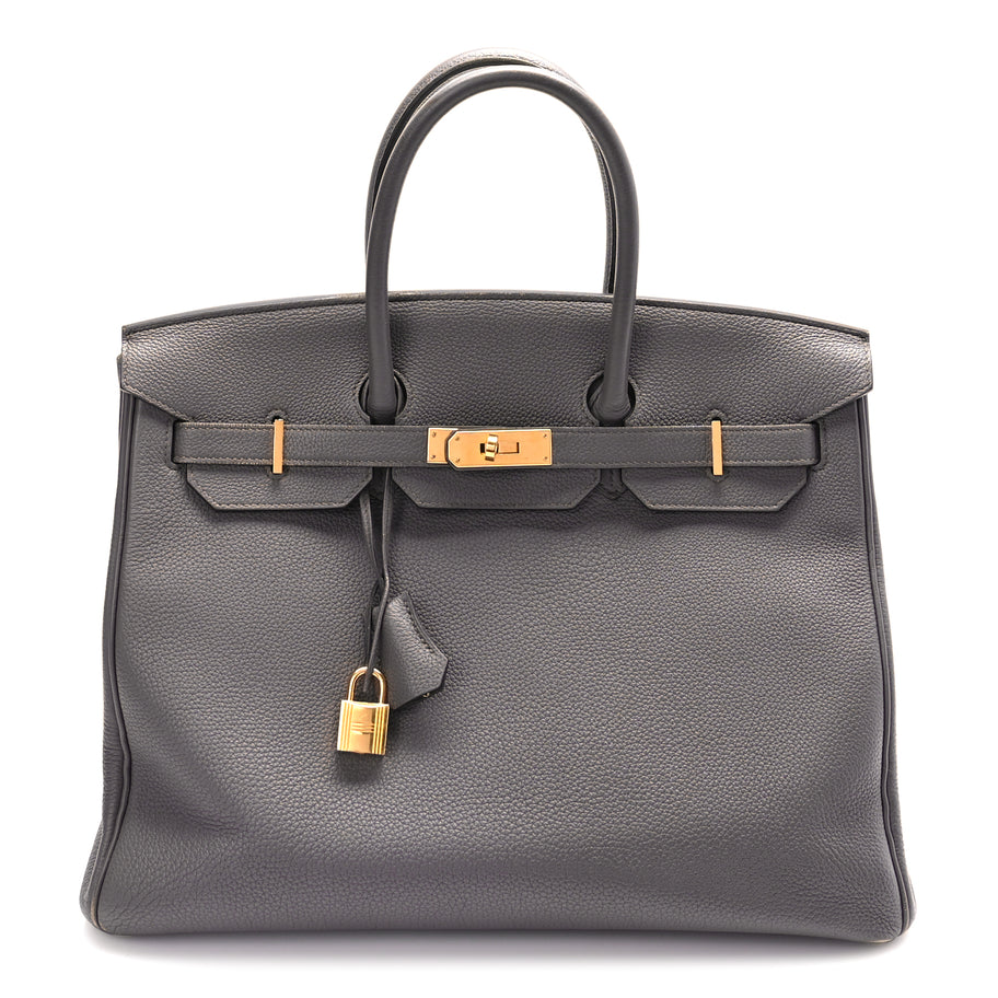 Hermes Togo Birkin 35 Etain Image 1