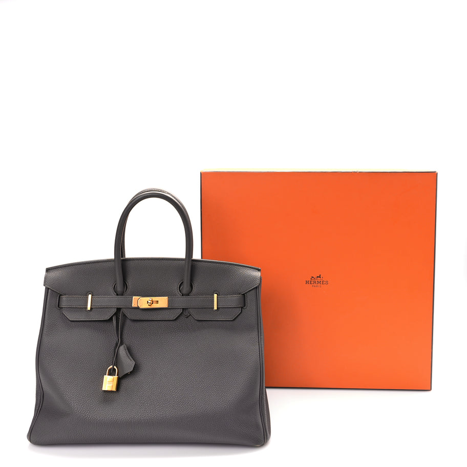 Hermes Togo Birkin 35 Etain Image 10