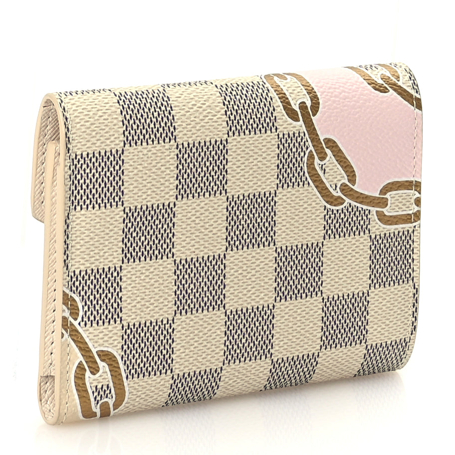 Louis Vuitton Damier Azur Nautical Victorine Wallet Gold Damier Azur Image 3