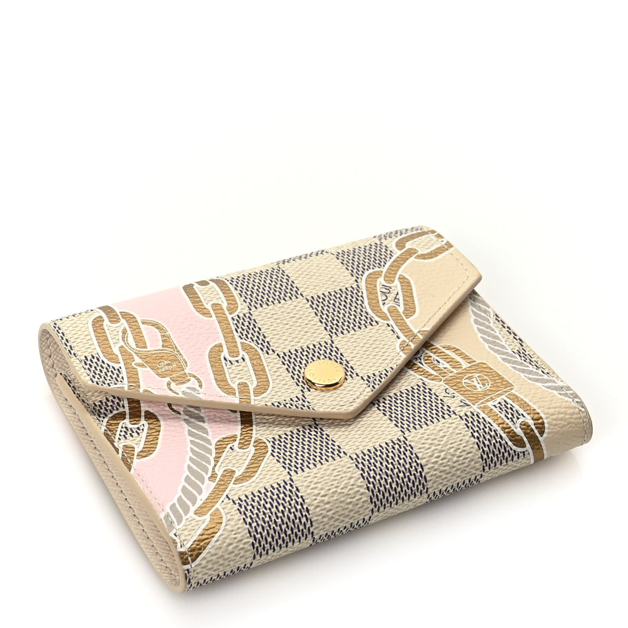 Louis Vuitton Damier Azur Nautical Victorine Wallet Gold Damier Azur Image 4