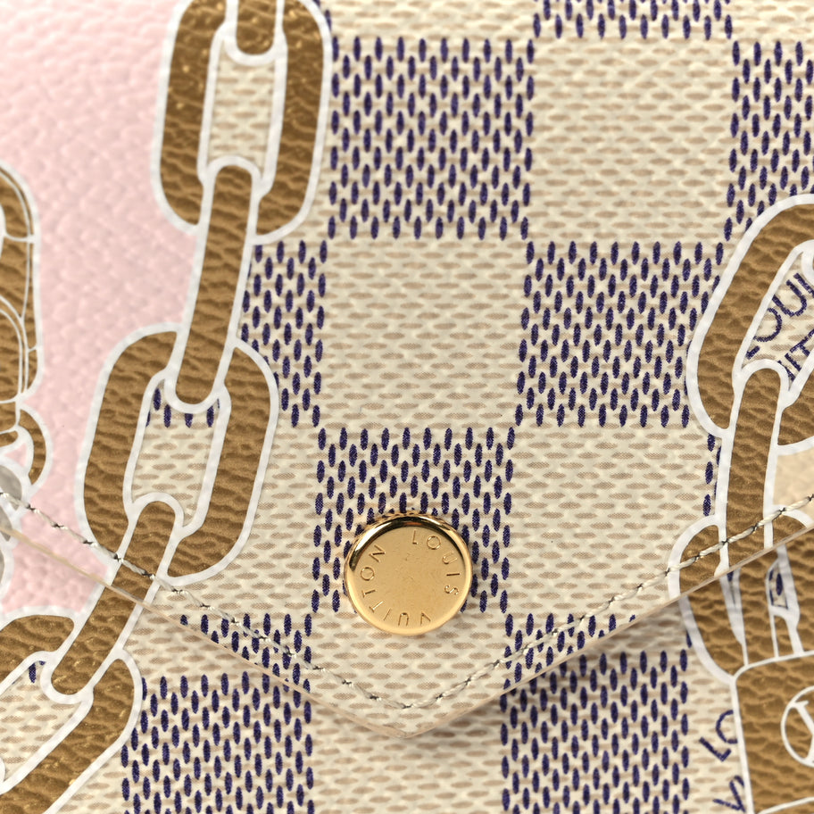Louis Vuitton Damier Azur Nautical Victorine Wallet Gold Damier Azur Image 5
