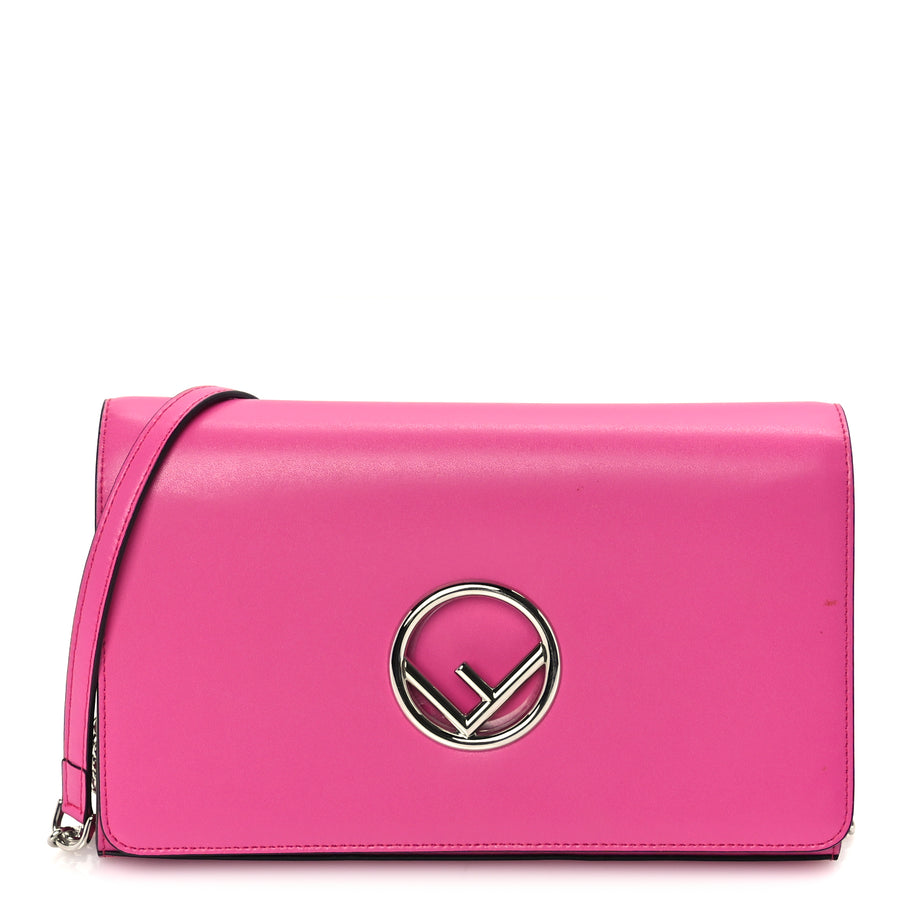 Fendi Vitello Liberty Lucido F is Fendi Wallet on Chain Fuschia Image 1