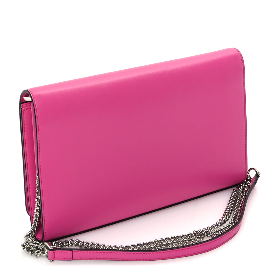Fendi Vitello Liberty Lucido F is Fendi Wallet on Chain Fuschia Image 2