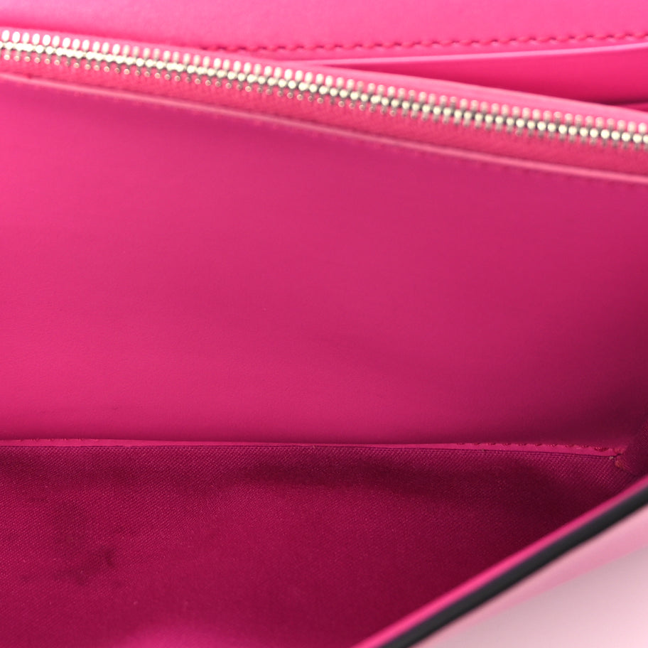 Fendi Vitello Liberty Lucido F is Fendi Wallet on Chain Fuschia Image 4