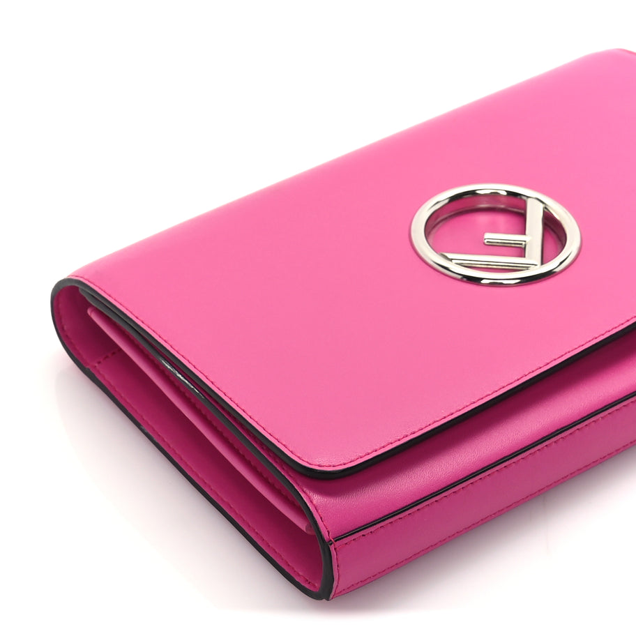 Fendi Vitello Liberty Lucido F is Fendi Wallet on Chain Fuschia Image 7