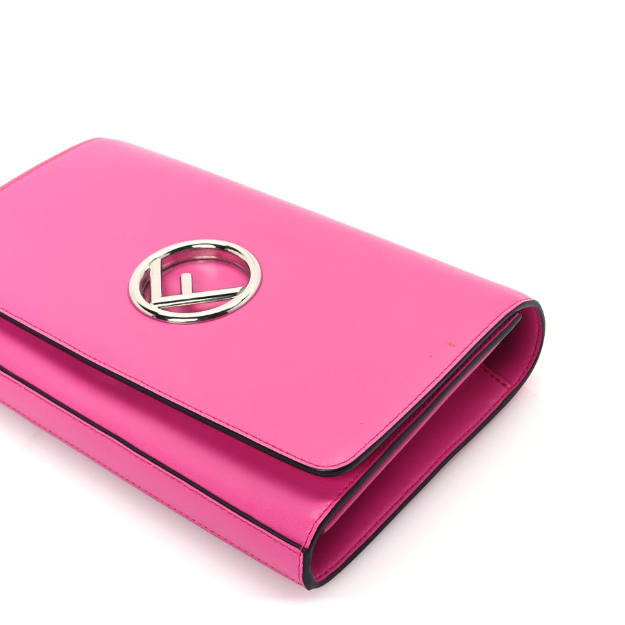 Fendi Vitello Liberty Lucido F is Fendi Wallet on Chain Fuschia Image 8