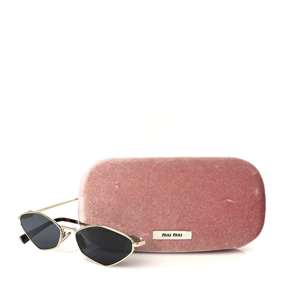 Miu Miu Metal Sunglasses MU 56ZS Gold Grey Image 7
