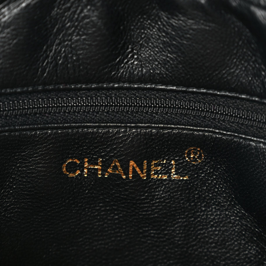 Chanel Lambskin Quilted CC Tassel Flap Camera Case Black Image 5