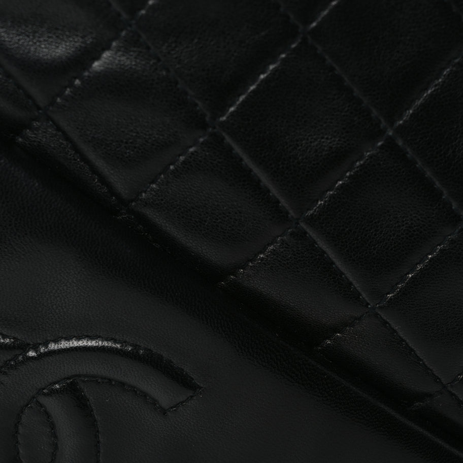 Chanel Lambskin Quilted CC Tassel Flap Camera Case Black Image 7