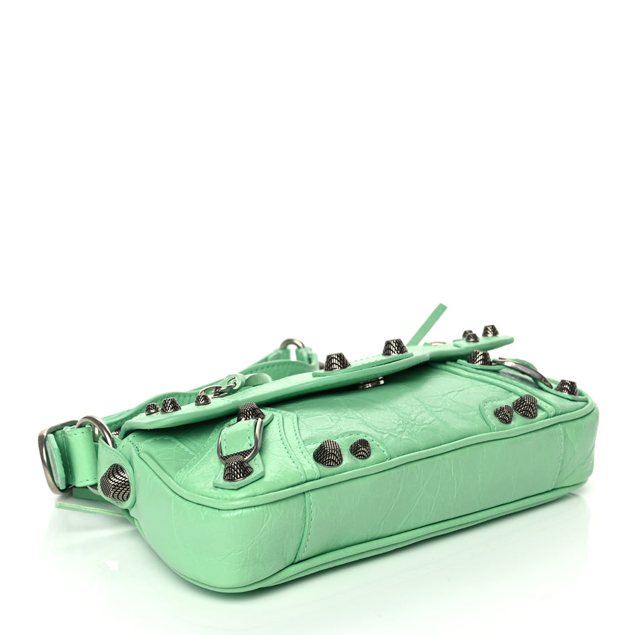 Balenciaga Agneau Arena Le Cagole Sling Bag XS Green Image 3