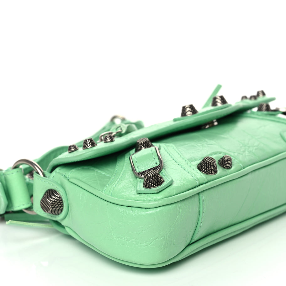 Balenciaga Agneau Arena Le Cagole Sling Bag XS Green Image 8
