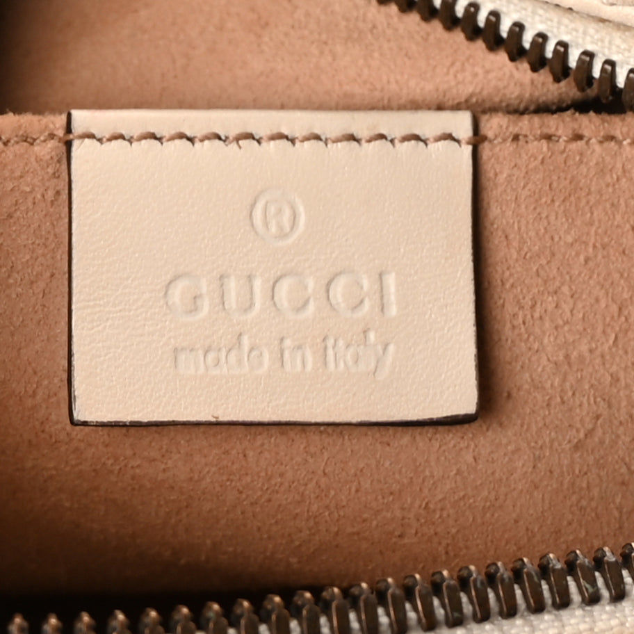 Gucci Calfskin Matelasse Small GG Marmont Chain Shoulder Bag White Image 5