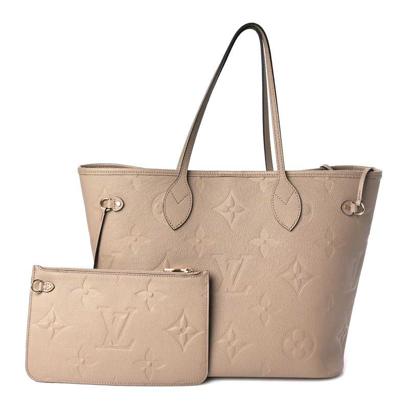  Louis Vuitton Empreinte Monogram Giant Neverfull MM Tourterelle